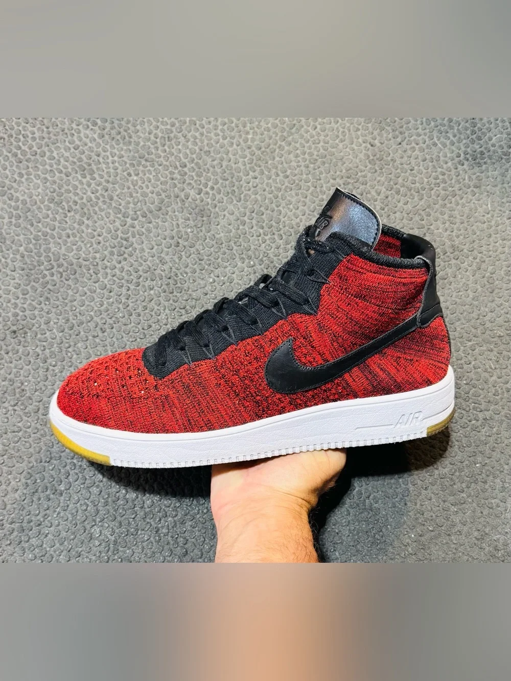 Nike Air Force 1 Ultra Flyknit Mid ‘University Red Black’ 2016 (Sz 11M)